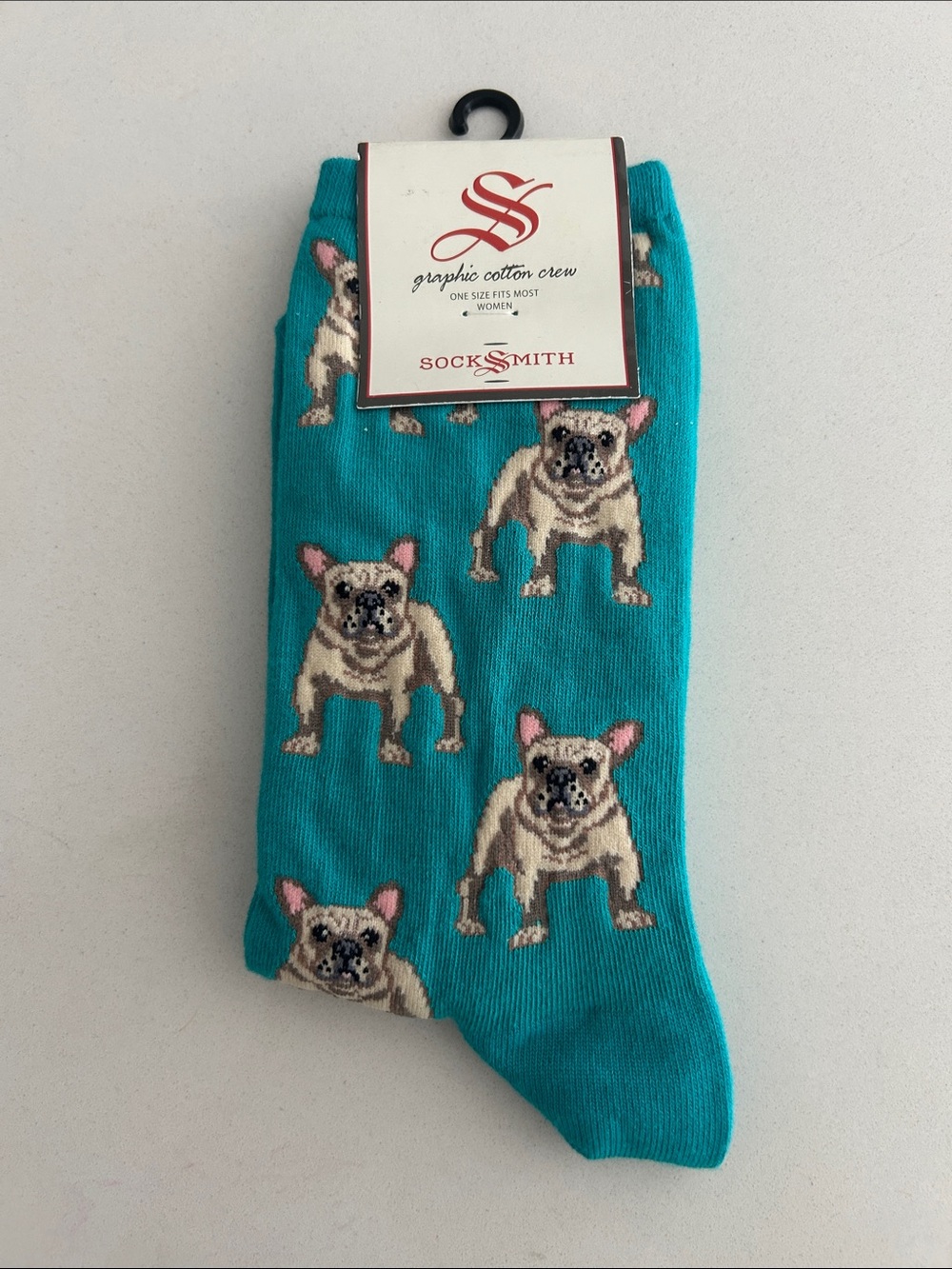 Teal French Bulldog Socks